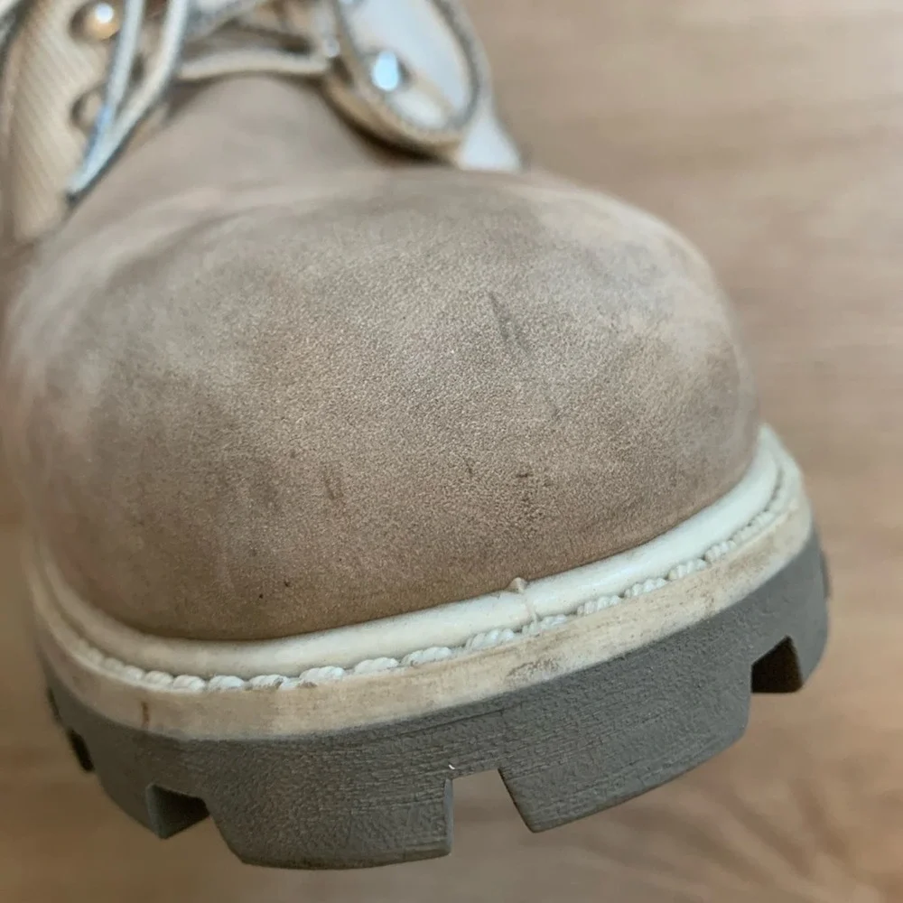Timberland | men's lace up workboot size 12 light brown Premium Leather
